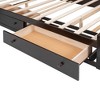Platform Bed with All-in-One Cabinet and Storage Shelf, Wooden Bed Frame with Trundle and 4 Drawers & Sockets - 4 of 4