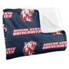 Rogers State University Logo Pattern Silky Touch Blanket White 50x60 - 3 of 4