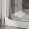 34"x 72" Pivot Shower Door Combo w/ 35.4" White Acrylic Shower Base, Chrome Aluminum Finish, Semi-Frameless Tempered Glass Design - 4 of 4