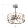 Airsurfer 20" Caged Crystal Ceiling Fan With Remote Control and Light Kit Included - 2 of 4