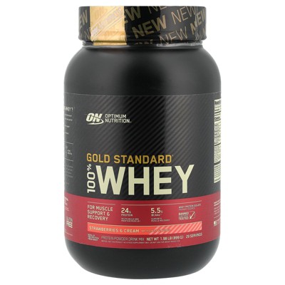 Optimum Nutrition Gold Standard® 100% Whey, Strawberries & Cream, 1.98 lbs (899 g)