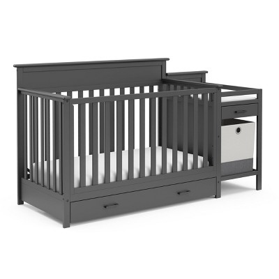 Image of Storkcraft Arizona 4-in-1 Convertible Crib and Changer - Gray