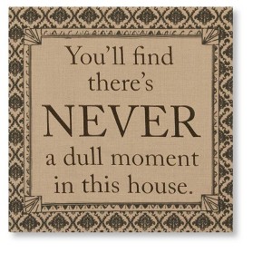Heritage Lace 14.5" Downton Abbey "Never a Dull Moment" British Decorative Damask Hanging Wall Art - 1 of 2