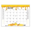 Recycled Honeycomb Desk Pad Calendar, Honeycomb Artwork, 22 x 17, White/Multicolor Sheets, 12-Month (Jan to Dec): 2025 - 2 of 4