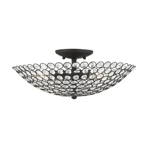 Livex Lighting Cassandra 3 - Light Semi-Flush Mount in  Black - 1 of 2