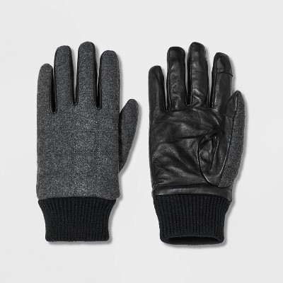 Men's Quilting Dress Gloves with Sherpa Lined - Goodfellow & Co™ Heathered Gray