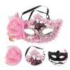 Unique Bargains Floral Sequins Half Face Party Mask 1 Pc - 3 of 4