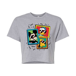 Women's - Disney - Mickey Friends Sunglasses Cropped Graphic T-Shirt - 1 of 4