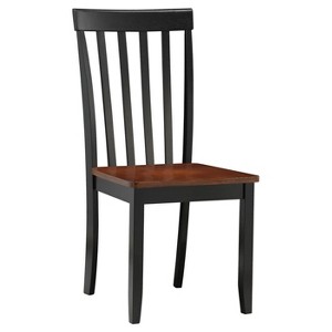 Bloomington Dining Chairs Black And Cherry (Set Of 2) - Boraam: Rubberwood, Comfort Backrest, 250lbs Capacity - 1 of 4