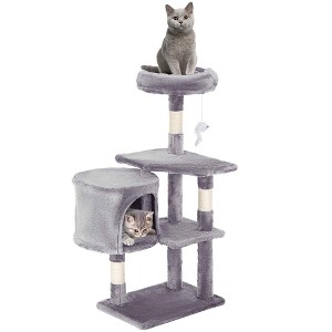 FDW 37 Inch Cat Tree Cat Tower Tall with Scratching Posts Cozy Condo Multi-Level Furniture Activity Center Cat Furniture for Indoor Cats - 1 of 4
