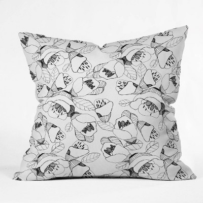 16"x16" CayenaBlanca Lines Throw Pillow Black/White - Deny Designs