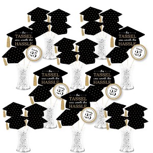 Big Dot of Happiness 2025 Gold Graduation Party Centerpiece Sticks - Showstopper Table Toppers - 35 Pieces - 1 of 4