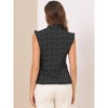 Allegra K Women's Sleeveless Tie Neck Mesh Panel Blouse - 3 of 4