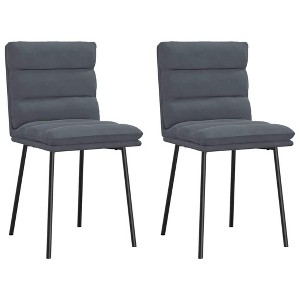 CLIHOME Modern Cassic Elegant Backrest Chair, Soft Velvet Soft Cushion Metal Foot Restaurant Dining Chair(Set of 2) - 1 of 4