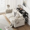 Entryway Storage Console Table with Adjustable Shelf - 39.3" Farmhouse Sofa Table in Black - 3 of 4