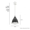 Hunter Fans 10.25" Bluff View Pendant Ceiling Light Flat Matte Black Finish - 4 of 4