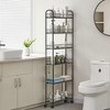 NicBex 6 Tier Rolling Cart,Metal Kitchen Cart with Lockable Wheels and Baskets,6/10 Inch Narrow Storage Shelf for Kitchen,Bathroom,Laundry - 4 of 4