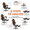ELECWISH Racing Style High Back Computer Chair with Footrest Headrest and Lumbar Support - 3 of 4