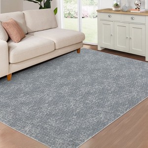 Textured Area Rug, Washable and Stain Resistant, Contemporary Farmhouse Carpet, Low Pile Accent, Non-Slip Front Door Mat for Living Room - 1 of 4