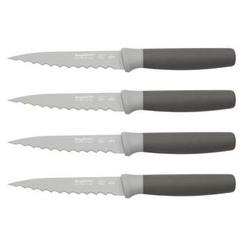 Nutrichef 8 Pcs. Steak Knives Set - Non-stick Coating Knives Set With  Stainless Steel Blades, Unbreakable Knives, Great For Bbq Grill (blue) :  Target