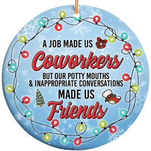 2025 Christmas Ornament - A Job Made Us Coworker Ceramic Ornament - 1 of 4
