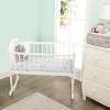 Everyday Kids Precious Moments 2-Pack Baby Boy Cradle Sheets, 100% Cotton Jersey Knit, Soft & Breathable – Blue/Yellow Print & Solid Gray - 4 of 4