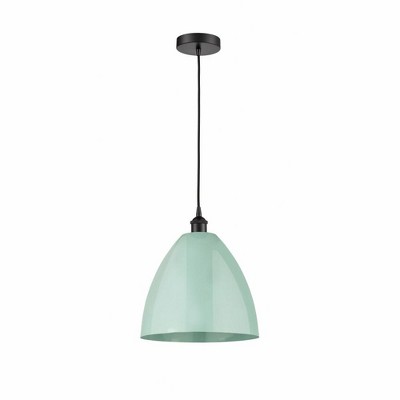 Plymouth Dome - 1 Light Cord Hung Mini Pendant In Industrial Style-14.75 Inches Tall and 12 Inches Wide