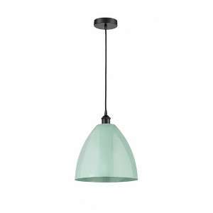 Plymouth Dome - 1 Light Cord Hung Mini Pendant In Industrial Style-14.75 Inches Tall and 12 Inches Wide - 1 of 1
