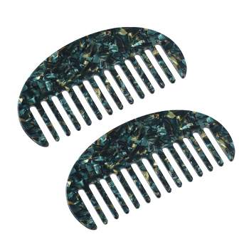 Unique Bargains Anti-Static Hair Comb Wide Tooth for Thick Curly Hair Hair Care For Wet and Dry 2 Pcs