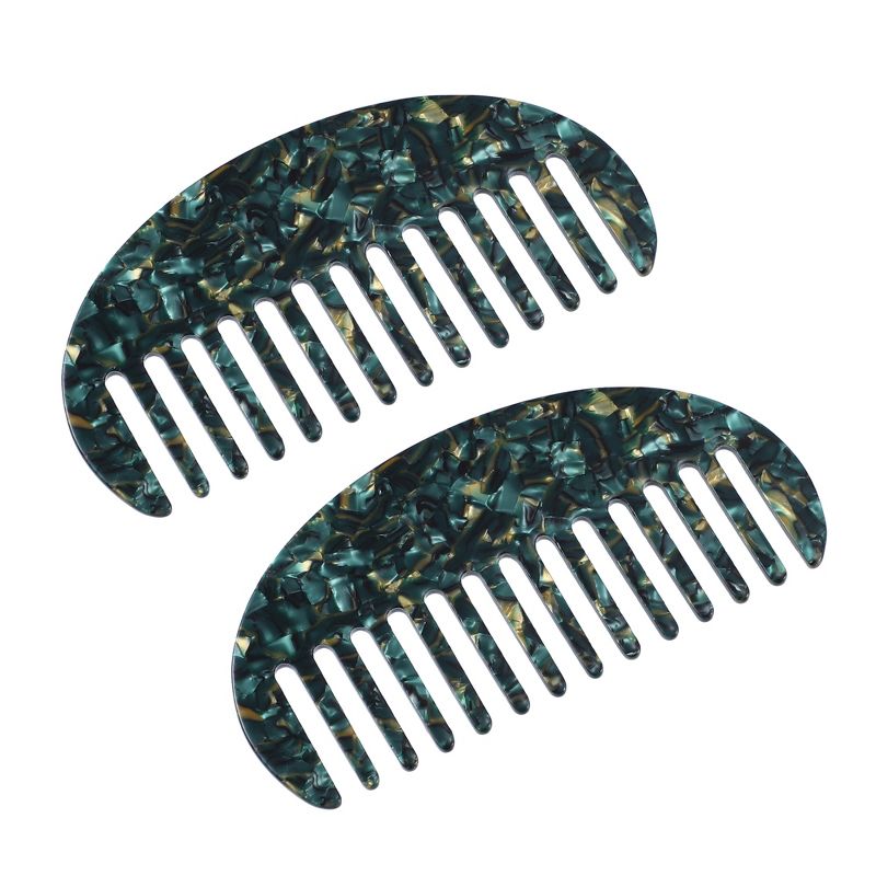 Unique Bargains Anti-Static Hair Comb Wide Tooth for Thick Curly Hair Hair Care For Wet and Dry 2 Pcs, 1 of 7