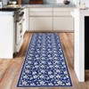 Floral Rug Runner Boho Washable Non Skid Thin for Entryway Kitchen Living Room Front Door Kids Room - 3 of 4
