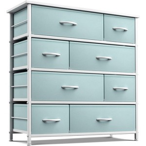 Sorbus Dresser with 8 Drawers - Storage Chest Organizer with Steel Frame, Wood Top, Handles, Fabric Bins - 1 of 4