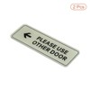 Unique Bargains Acrylic Self-Adhesive Office Please Use Other Door Left Arrow Sign 2 Pcs - 3 of 4