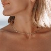 14K Gold Plated Lip Chain Necklace for Women, Dainty Adjustable Choker, Hypoallergenic Waterproof Boho-Style Summer Jewelry Gift - 3 of 4