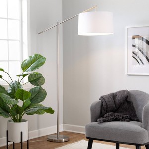 LumiSource Casper 69" Contemporary Metal Floor Lamp: UL Listed, Arc Design, Push Button Switch - 1 of 4