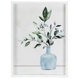 Northlight Greenery with Vase Wooden Framed Wall Art - 15.5" x 12" - 1 of 4