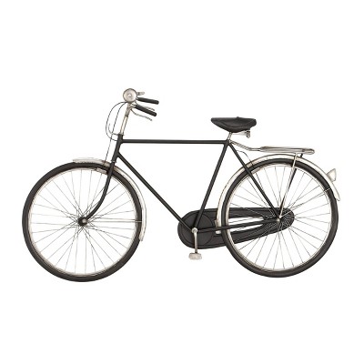 Modern Iron Bicycle Wall Decor Black - Olivia & May