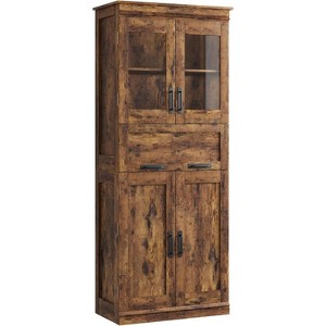 coucheta Storage Cabinet with Doors and Shelves,Tall Bathroom Cabinet with Drawer,Freestanding Floor Pantry Cabinet,for Kitchen, Living Room,Dining - 1 of 4