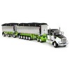 First Gear 1/64 Lime/Chrome Kenworth T800 w/ Chrome East Genesis II End Dump Trailers, DCP, 60-1573 - 2 of 4