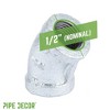 Pipe Decor 1/2 in. Galvanized Iron 45 Degree Elbow - 3 of 4