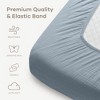 Muslin Fitted Crib Sheet, Extra Soft 100% Muslin Cotton Crib Sheets for Standard Crib and Toddler Mattresses by Comfy Cubs - 3 of 4