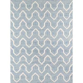 Langdon Prince Hand Woven Wool Area Rug Blue - Erin Gates by Momeni