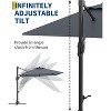 10' x 10' Heavy Duty Cantilever Patio Umbrella, Square Offset Aluminum Offset Sun Shade Outdoor Umbrella with 360-Degree Rotation for Backyard - 4 of 4