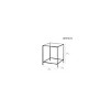 mDesign Metal and Glass Top Rectangle Accent Coffee Table Furniture Unit - Black - 3 of 4