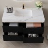 KTMBDW 35.4" Bathroom Vanity with Sink, High Gloss Single Sink Wall Mounted Bathroom Storage Vanity Cabinet with 4 Drawes, Black - 3 of 4