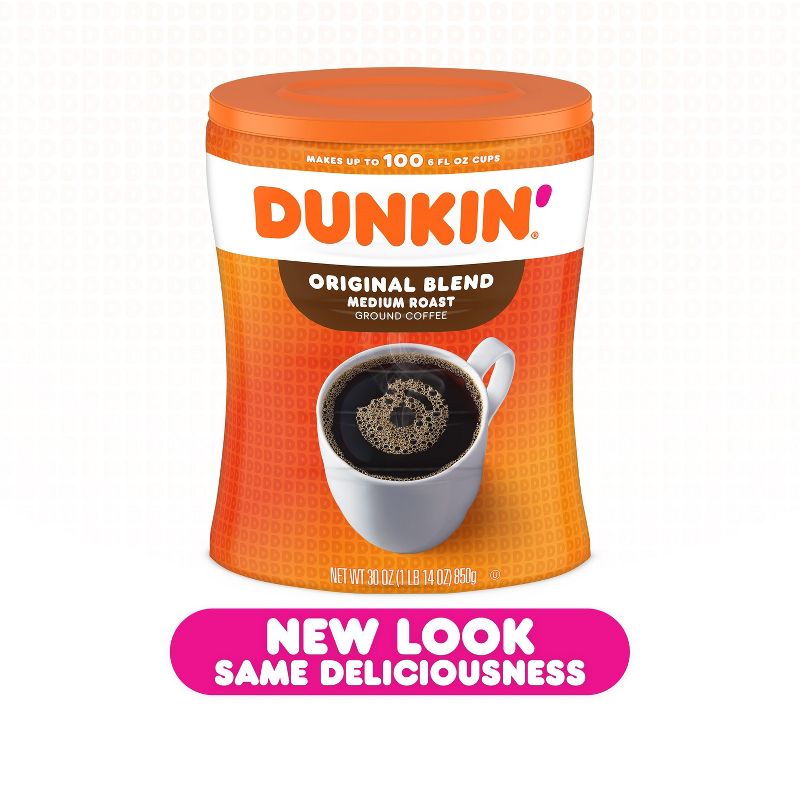 Dunkin&#39; Original Blend, Medium Roast Coffee Canister - 30oz, 3 of 11