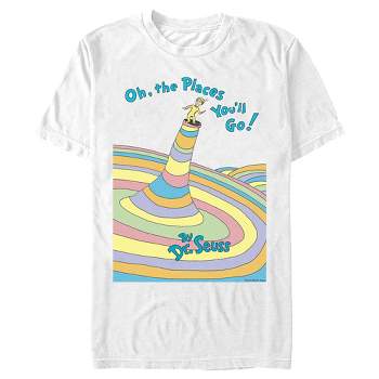 Men's Dr. Seuss Oh The Places You'll Go Book Cover T-Shirt