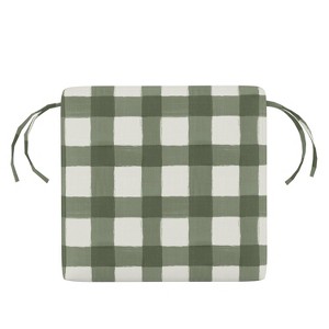 Skyline Furniture 18"x18" Outdoor Chair Cushion Buffalo Square Sage: Fade & Weather-Resistant, Zipper Closure - 1 of 4