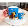 Silver Buffalo Disney Lady and the Tramp 14-Ounce Heart-Shaped Handle Ceramic Mugs | Set of 2 - 3 of 4