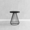 MH London Melody  20" Solid Wood and Black Metal Frame with Round Top End Table - 4 of 4
